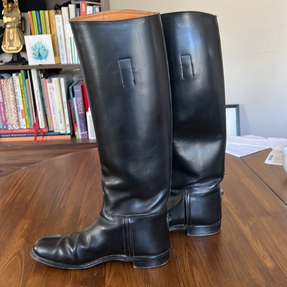 Vintage Black Leather Equestrian Boots - Made in England. Excellent Condition. - Picture 3 of 10